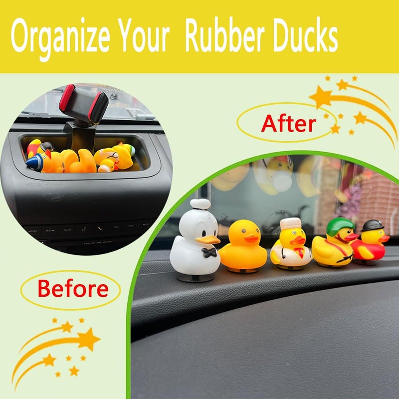 EJDRFN 20PCS Duck Plug Holder for Car Dash,Rubber Duck Mounts for Car Dashboard,Display Fixed Mount Duck Holder,Car Duck Plug,Black（Not Include Rubber Ducks - Image 2